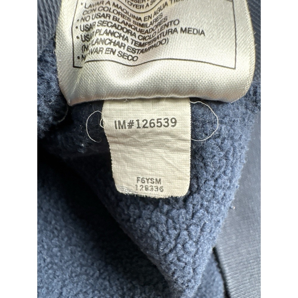 Vintage Y2K Nike Hoodie Center Spell Out Navy Pullover Silver Tag XL - Picture 15 of 15